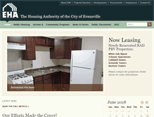 Tablet Screenshot of evansvillehousing.org